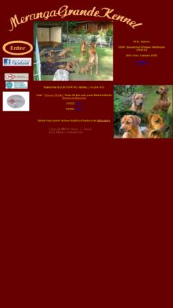 Vorschau der mobilen Webseite www.merangagrande.de, Meranga Grande Rhodesian Ridgeback Kennel