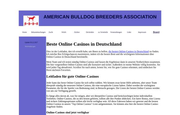 Vorschau von www.a-b-b-a.eu, American Bulldog Breeders Assiciation
