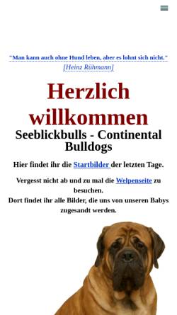 Vorschau der mobilen Webseite www.seeblickbulls.de, Seeblickbulls