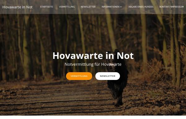 Vorschau von hovawarte-in-not.de, Not-Vermittlung für Hovawart-Hunde