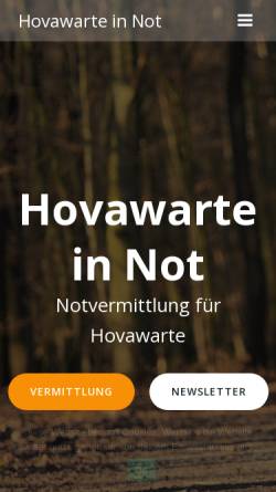Vorschau der mobilen Webseite hovawarte-in-not.de, Not-Vermittlung für Hovawart-Hunde
