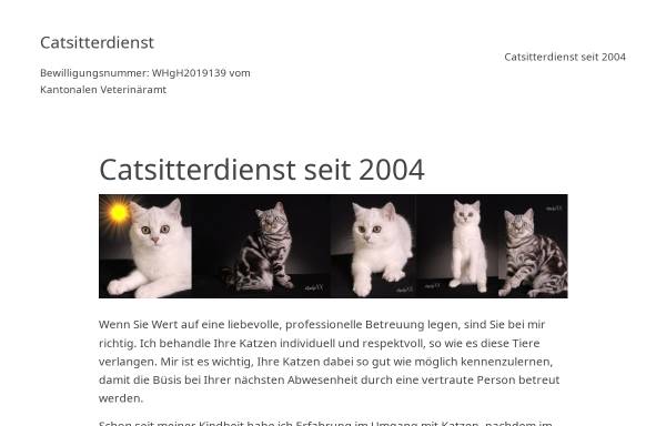 Vorschau von catsitterdienst.ch, Cattsitterdienst