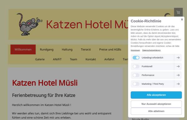 Vorschau von www.katzen-hotel.ch, Katzen Hotel Müsli