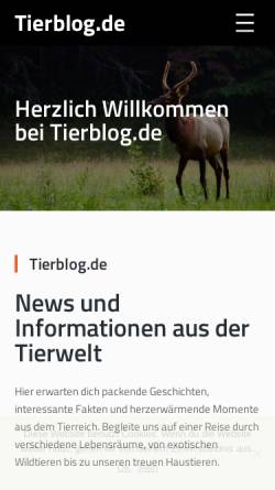 Vorschau der mobilen Webseite www.tierblog.de, Tierblog.de