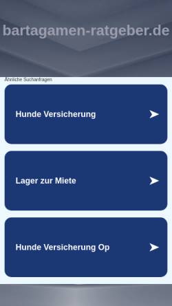 Vorschau der mobilen Webseite www.bartagamen-ratgeber.de, Bartagamen Ratgeber