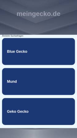 Vorschau der mobilen Webseite www.meingecko.de, Meingecko.de