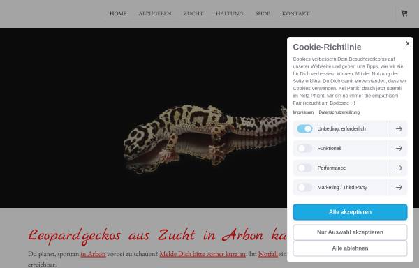 Vorschau von www.sunsetgeckos.ch, Sunset Leopardgecko Zucht