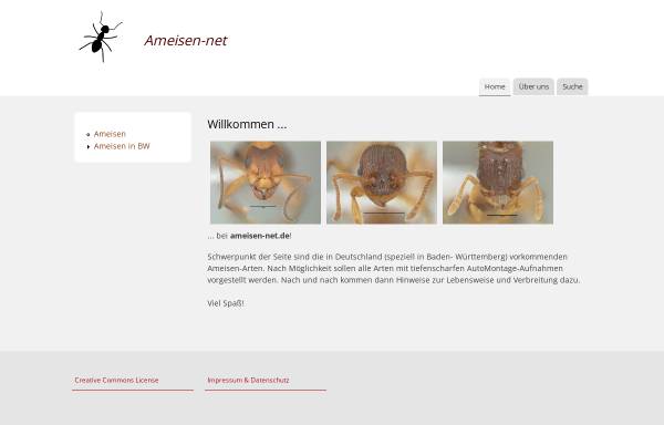 Vorschau von www.ameisen-net.de, Ameisen-Net. Die Ameisenfauna Baden-Württembergs