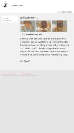 Vorschau der mobilen Webseite www.ameisen-net.de, Ameisen-Net. Die Ameisenfauna Baden-Württembergs