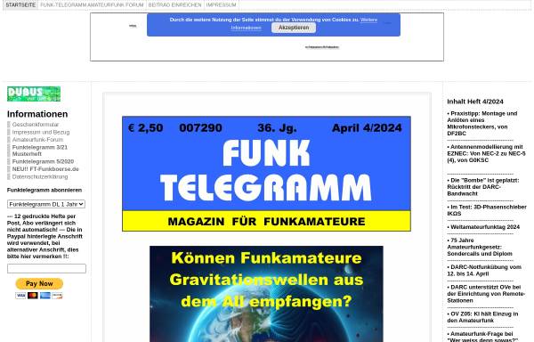 Vorschau von funk-telegramm.de, Funktelegramm