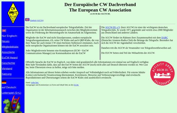 Vorschau von www.eucw.org, EUCW - Europäischer CW-Dachverband