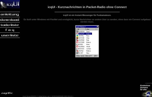 Vorschau von db0smg.afug.uni-goettingen.de, icqUI - icq für Packet Radio