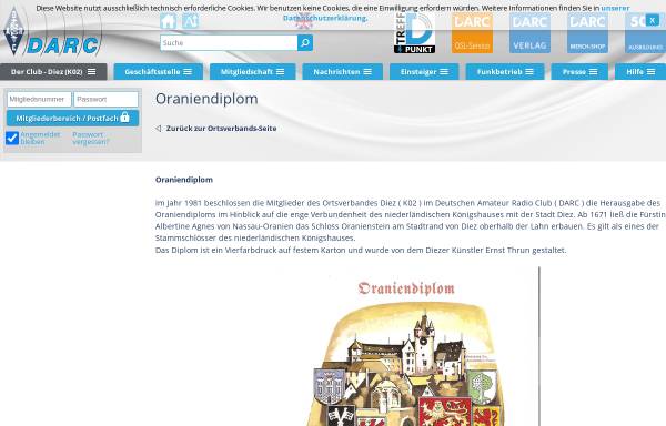 Vorschau von www.darc.de, Oranien-Diplom