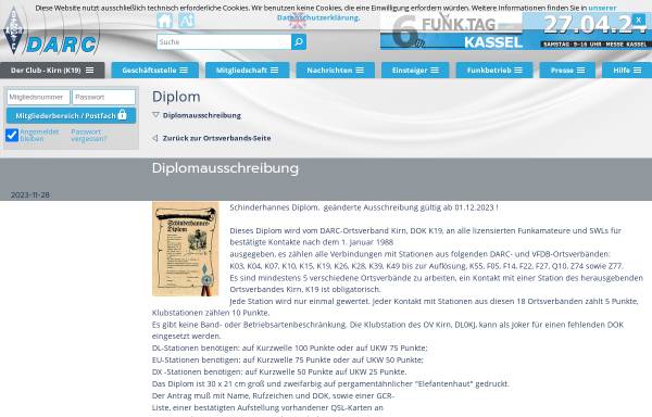 Vorschau von www.darc.de, Schinderhannes-Diplom