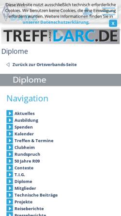 Vorschau der mobilen Webseite www.darc.de, CW-Speed-Certificate (CWSC); Neandertaldiplom