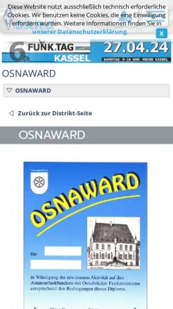 Vorschau der mobilen Webseite www.darc.de, Osnaward