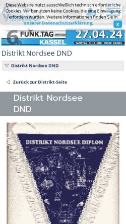 Vorschau der mobilen Webseite www.darc.de, Distrikt Nordsee-Diplom