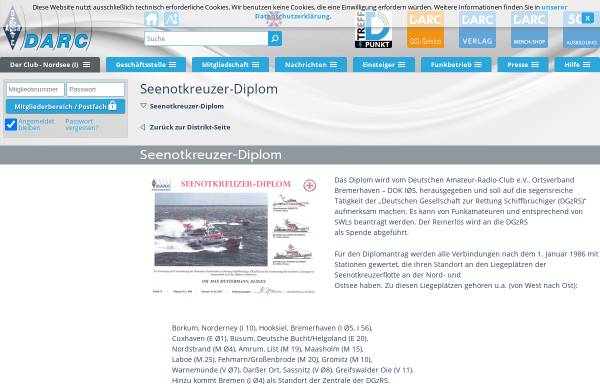 Vorschau von www.darc.de, Seenotkreuzer-Diplom