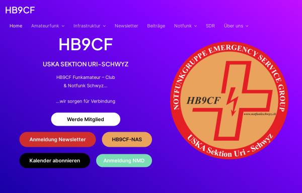 Vorschau von www.hb9cf.ch, Amateurfunk Club HB9CF