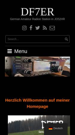 Vorschau der mobilen Webseite www.df7er.de, DF7ER German Amateur Radio Station