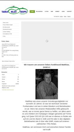 Vorschau der mobilen Webseite www.trg-radio.de, Taunus Relais Gruppe