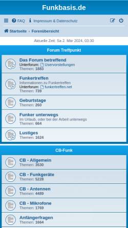Vorschau der mobilen Webseite funkbasis.de, Funkbasis.de