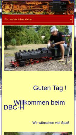 Vorschau der mobilen Webseite www.dbc-h.de, Dampf-Bahn-Club Holstein e.V.