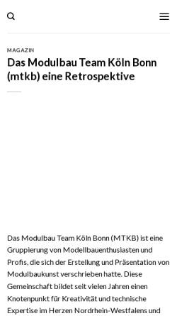 Vorschau der mobilen Webseite www.mtkb.de, Modulbau Team Köln Bonn (mtkb)