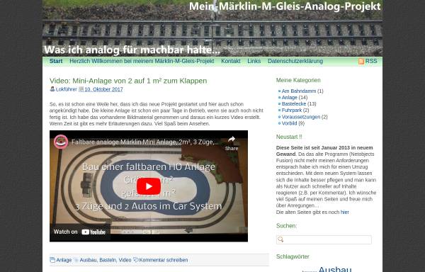 Vorschau von www.modelleisenbahn-analog.de, Mein-Märklin-M-Gleis-Analog-Projekt