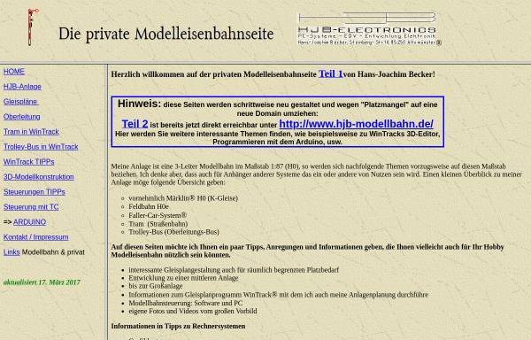 Vorschau von www.hjb-electronics.de, HJB Modellbahnseite