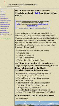 Vorschau der mobilen Webseite www.hjb-electronics.de, HJB Modellbahnseite