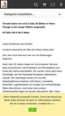 Vorschau der mobilen Webseite www.derblattschmied.com, HeliTec - Der Blattschmied