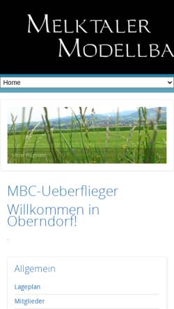 Vorschau der mobilen Webseite www.mbc-ueberflieger.at, Melktaler Modellbauclub