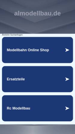 Vorschau der mobilen Webseite www.almodellbau.de, Modellbau Andreas Lindmüller