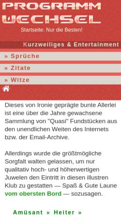 Vorschau der mobilen Webseite www.programmwechsel.de, Programmwechsel.de