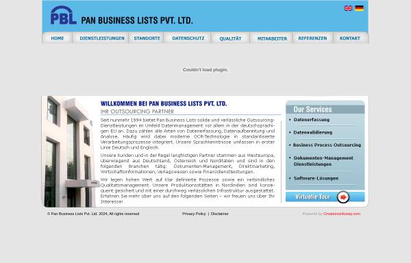 Vorschau von www.panbusiness.de, Pan Business Lists Pvt. Ltd.
