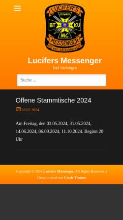 Vorschau der mobilen Webseite www.lucifers-messenger-bs.de, MC Lucifer's Messenger Bad Säckingen