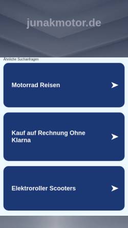 Vorschau der mobilen Webseite junakmotor.de, Junak Motorräder