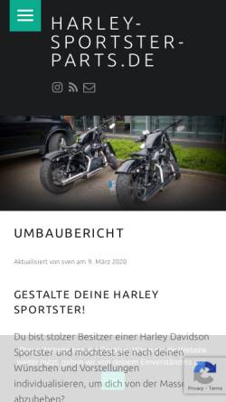 Vorschau der mobilen Webseite www.harley-sportster-parts.de, Harley-Sportster-Parts