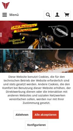 Vorschau der mobilen Webseite www.m-motorcycle.de, Müller Motorcycle AG