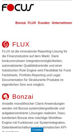 Vorschau der mobilen Webseite www.focusconsulting.ch, Focus Consulting AG