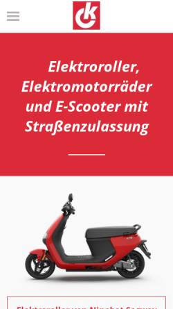 Vorschau der mobilen Webseite www.elektrofahrzeuge-krain.de, Elektrofahrzeuge Krain
