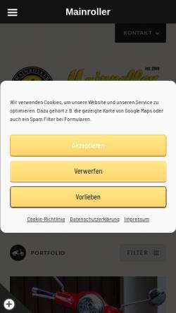 Vorschau der mobilen Webseite mainroller.de, Mainroller