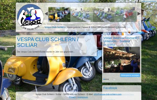 Vorschau von www.vespa-club-schlern.com, Vespa Club Schlern - Südtirol, Italien