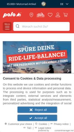 Vorschau der mobilen Webseite www.flm.de, Motorrad- und Rennsportbekleidung von FLM