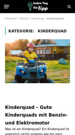 Vorschau der mobilen Webseite kinderquads.info, Kinderquads.info