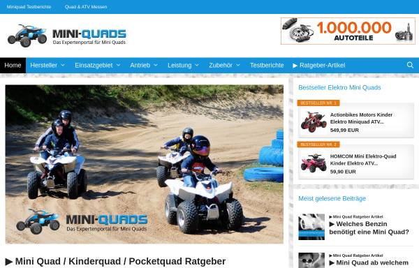 Vorschau von www.mini-quads.de, Mini Quads Ratgeber