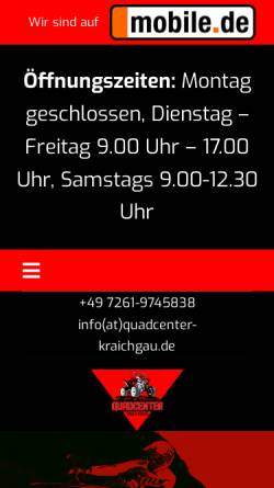 Vorschau der mobilen Webseite www.quadcenter-kraichgau.de, Quadcenter Kraichgau