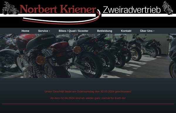 Vorschau von www.nkriener.de, Norbert Kriener - Zweirad-Vertrieb