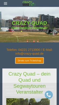 Vorschau der mobilen Webseite crazy-quad.de, Crazy-Quad